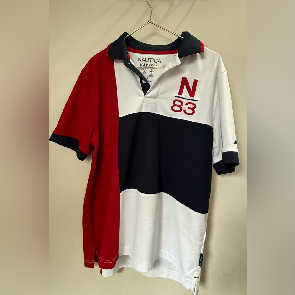 Nautica Men's Tri-Color Polo Shirt